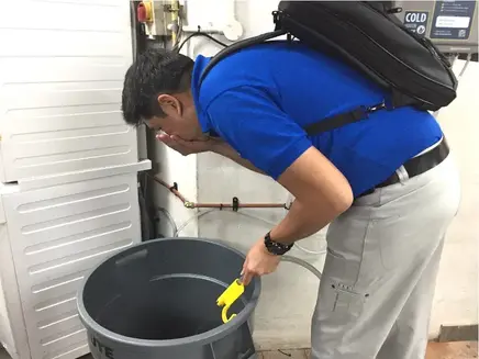 James Washing his face directly with generated Tersano SAO
